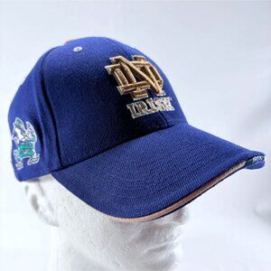 Steve & Barry's Navy Blue Notre Dame Fighting Irish Embroidered Baseball Cap Hat